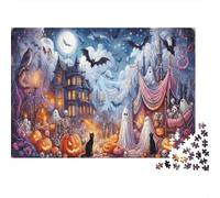 Notte Halloween scena Puzzle 1000 Pezzi In puzzle in Cartone Premium, Un Gioco Di Puzzle Per Disintossicazione Digitale, Ideale Per Giochi Di Puzzle Da Viaggio, Serata Giochi 70x50cm/1000pcs