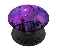Notte Luna Lunare Cielo Stelle Universo Spazio Galassia PopSockets PopGrip Adesivo