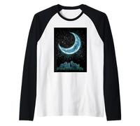 Notte Lupi Luna Wilderness Canzone Maglia con Maniche Raglan