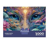 Notte mandala Puzzle 1000 Pz Gatto cosmico Art Alta Qualità Per Relax E Antistress Per Il Tempo Libero Socializzazione Hobby 38x26cm/1000pcs