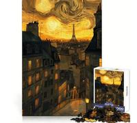 Notte parigina con cielo stellato Puzzle da 1000 pezzi per ragazzi Gioco di intelletto, momento di condivisione, taglio di qualità, regalo memorabile (38x52cm)
