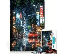 Notte piovosa a Tokyo - Puzzle da 1000 pezzi per ragazzi - Migliora la memoria - Gioco casual - Design elegante - Espositore (50x75cm)