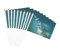 Notte stellata Cielo profondo Spazio Esterno Stampa Palmare Bandiera Pole Bandiere portatili Decor Eventi Versatile Uso Gruppo Attività