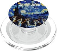 Notte stellata di Natale Van Gogh Cat Lover PopSockets PopGrip per MagSafe