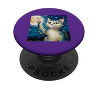 Notte stellata Gatto, Van Gogh Cat, Amante Gatti, Cat Mom, Cat Dad PopSockets PopGrip Adesivo
