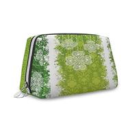 Notte stellata, grande borsa per il trucco in pelle, stella nel cielo, astronomia, borsa cosmetica da viaggio, borsa portatile versatile con cerniera per donne, blu, S, Verde: 4., Taglia unica, Beauty