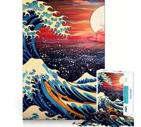 Notte stellata, grande onda, puzzle da 1000 pezzi per ragazzi, gioco di logica e abilità, tranquillo, taglio preciso, sorpresa di Natale 38x52cm