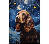 Notte stellata inglese Cocker Spaniel puzzle 300/500/1000 pezzi (1000 pezzi (50 × 75 cm)