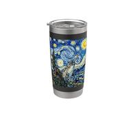 Notte stellata Narvalo Pittura artistica Bicchiere termico in acciaio inox doppia parete