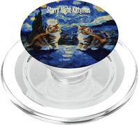 Notte stellata Natale amante dei gatti Kittymas Fun PopSockets PopGrip per MagSafe