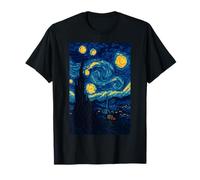 Notte stellata Pittura 8 Bit Pixel Art Ragazzi Ragazze Bambini Maglietta