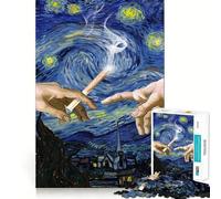 Notte stellata - Puzzle da 1000 pezzi senza giudizio per adulti e ragazzi - Gioco mentale rilassante e di calma - Taglio di alta qualità - Regalo sentito 38x52cm