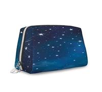 Notte stellata, trousse per trucchi da donna, stella nel cielo, astronomia, borsa per cosmetici in pelle, borsa da viaggio impermeabile, blu, M, Blu_8., Taglia unica, Beauty Case
