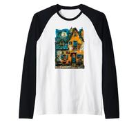 Notte Stellata Van Gogh Artistic Café Terrazza di Notte Maglia con Maniche Raglan