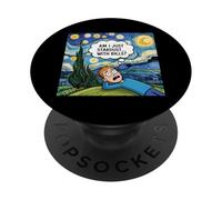 Notte stellata Van Gogh crisi esistenziale Meme divertente PopSockets PopGrip Adesivo