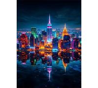 Notti colorate in città - Puzzle 200 Pezzi - puzzle Fai da te 35x25 cm,Intrattenimento Creativo - Puzzles Per Adulti E Tutta La Famiglie