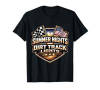 Notti Estive E Luci Pista Dirt Bike MX American USA Maglietta