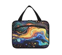 Notti psichedeliche Hanging Toiletry Bag per gli uomini che viaggiano con gancio, kit di necessità di design Borse da barba per gli uomini per accessori per le donne Crociere estuche para brochas