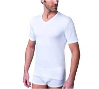 NOTTINGHAM 1 Pezzo Maglia Uomo TV110 Scollo a V Mezza Manica in Caldo Cotone (Bianco, 4/M)