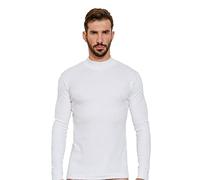 NOTTINGHAM 2 Pezzi Maglia Lupetto Uomo Manica Lunga Diego in Caldo Cotone, Bianco, 5/L