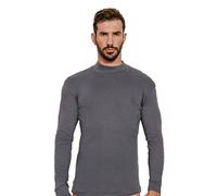 Nottingham 2 Pezzi Maglia Lupetto Uomo Manica Lunga Diego in Caldo Cotone, Grigio Scuro, 4/M