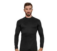 NOTTINGHAM 2 Pezzi Maglia Lupetto Uomo Manica Lunga Diego in Caldo Cotone, Nero, 5/L