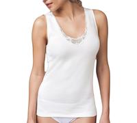 NOTTINGHAM 3 Canottiera Spalla Larga Donna Lana E Cotone con Pizzo VL16