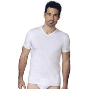 NOTTINGHAM 3 Maglie Uomo Fox Collo a V in Cotone Elasticizzato Colore Bianco e/o Nero (6, Bianco)