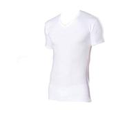 NOTTINGHAM 3 Maglie Uomo Pop Collo A V in Caldo Cotone Colore Bianco (5, Bianco)