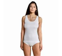 NOTTINGHAM 3 Pezzi Canottiera Donna Spalla Larga VL4014BW in Cotone Costina. Bianco 8/4XL