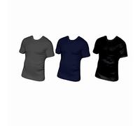 NOTTINGHAM 3 t/Shirt Caldo Cotone Rock Bianco 3/s - Girocollo 100% Cotone (7/XXL, Grigio-Nero-Blu)