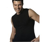 NOTTINGHAM Canottiera Intima Uomo Cotone Elasticizzato Girocollo Smanicato Ray Misure 4-5-6-7 Bianco E Nero (6 XL IT Uomo, Nero)