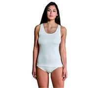 NOTTINGHAM Confezione 2 Pezzi Canottiera Spalla Larga Donna Caldo Cotone Interlock - Colori Bianco e Nero