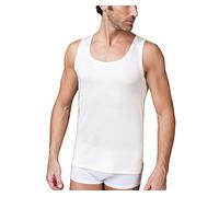 Nottingham Confezione 2 Pezzi Canottiera Spalla Larga Uomo Lana E Cotone - Colore Bianco -Lana Fuori e Cotone sulla Pelle