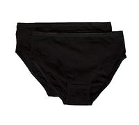 NOTTINGHAM Confezione 2 Slip Donna Cotone bielastico Bipack Articolo MIDI3403 Slip Donna Midi, Nero - Black, Taglia 2 - ITA 42 - USA S - RUS 42