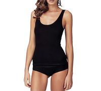 NOTTINGHAM Confezione N. 2 Canottiera Spalla Larga Donna Costina di Cotone BIELASTICA - Disponibile nei Colori Bianco o Nero