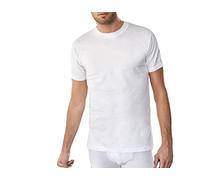 NOTTINGHAM Confezione N. 2 Maglia Uomo Girocollo Mezza Manica Cotone Jersey - Girocollo in Costina di Cotone. Articolo Realizzato in 100% Cotone Jersey- Colore Bianco