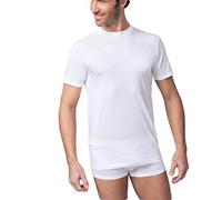 NOTTINGHAM Confezione N. 2 Maglia Uomo Girocollo Mezza Manica Cotone Pettinato - Girocollo Realizzato in Costina di Cotone, Disponibile nel Colore Bianco