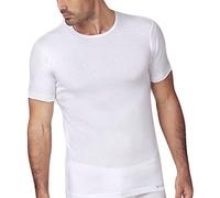 NOTTINGHAM Confezione N. 2 Maglia Uomo Mezza Manica Girocollo Cotone Costina BIELASTICA - Morbidezza ed Aderenza. Disponibile nei Colori Bianco o Nero