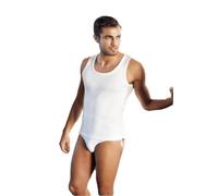 NOTTINGHAM CONFEZIONE N. 2 PEZZI CANOTTIERA VOGATORE SPALLA LARGA UOMO CALDO COTONE - COLORE BIANCO