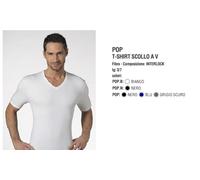 Nottingham - Maglia intima uomo Scollo a V - 3 pezzi - Cotone felpato - art.Pop