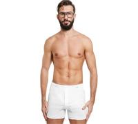 NOTTINGHAM N. 3 Boxer Uomo in Filo di Scozia Underwear - B12930 - con Apertura Anteriore, Chiusura Bottone ED Elastico Foderato. Disponibile nel Colore Bianco