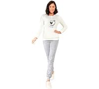 Nottingham Pigiama Donna Invernale Caldo Cotone, Art. FR471 Panna 2 (S)