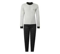 Nottingham Pigiama Uomo Lungo Invernale in Cotone Interlock, Art. FR44504 Grigio Chiaro Melange M