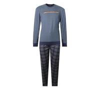 Nottingham Pigiama Uomo Lungo Invernale in Cotone Interlock, Art. FR44516 Jeans Melange M