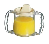 Nottingham Rehab Supplies (NRS) - Bicchiere con beccuccio, 2 manici e coperchio,