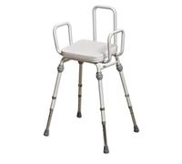 Nottingham Rehab Supplies (NRS) Compact Easy - Sgabello modulare per doccia con braccioli e schienale in vinile