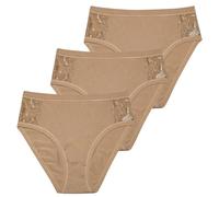 Nottingham Slip da Donna Fianco Alto in Cotone Modal, Art. SA6102, 3pz Nudo 6 (XXL)