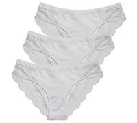 Nottingham Slip da Donna Fianco Medio in Cotone Modal, Art. SM6100, 3pz Bianco 2 (S)