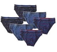 NOTTINGHAM Slip Uomo 6 Pezzi Cotone bielastico, Elastico Esterno Underwear Intimo (14929 AS-119 Blu + Nero + Jeans, 3/S)